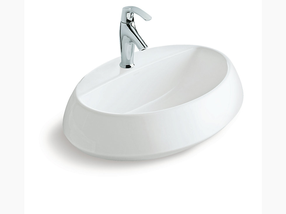 Kohler - Stadia  oval Vessel™ lavatory  with single faucet hole